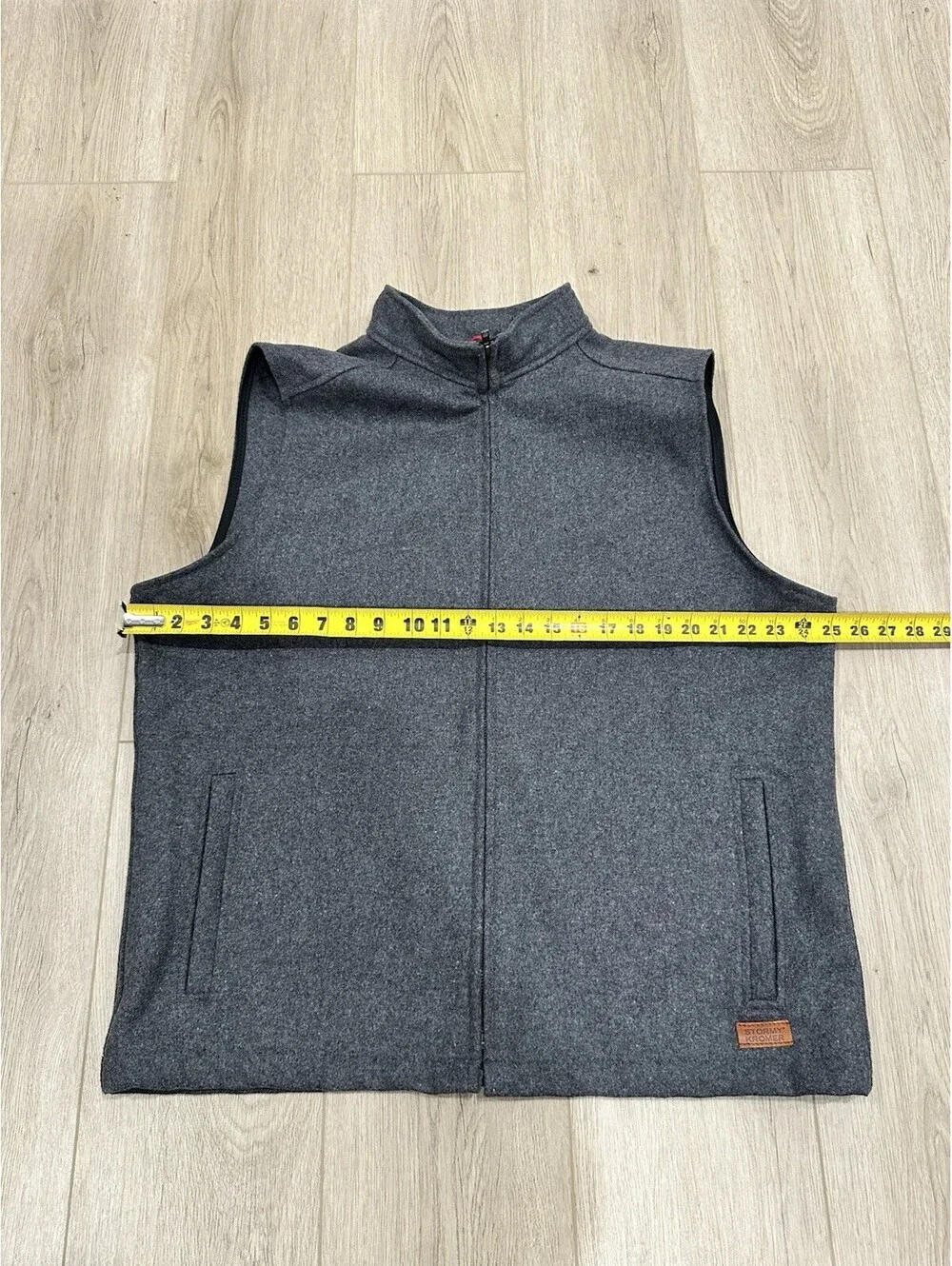 Stormy Kromer Vest Mens XL Wool Blend Full Zip Gray Outdoor